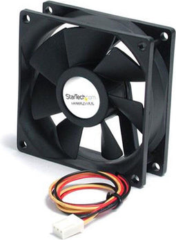 StarTech FAN8X25TX3L - 80mm Case Fan - Stille dubbele kogellagers - Zwart