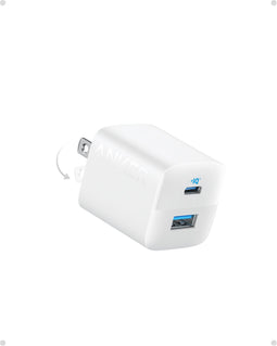 Anker 323 - 2-Poorts USB-A en USB-C Adapter - 33W Fast Charger - Wit