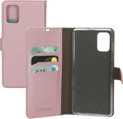 Mobiparts Galaxy A71 (2020) - Wallet Case - Saffiano motief - Roze