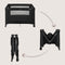 Lionelo Amelie - Campingbedje 3in1 - Comfortabel matras - Zwart