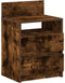 vidaXL - Nachtkastjes - 2 - st - met - 2 - lades - 40x33x60 - cm - gerookt - eikenkleurig
