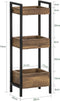 SoBuy FRG226-F - Badkamerrek - 3 Planken - Bruin
