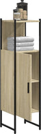 vidaXL - Badkamerkast - 33x33x120,5 - cm - bewerkt - hout - sonoma - eikenkleurig