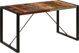 vidaXL - Eettafel - 140x70x75 - cm - massief - gerecycled - hout