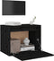 vidaXL - Wandkast - 45x30x35 - cm - massief - grenenhout - zwart