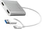 j5create JCA365-N - USB-C naar Dual HDMI Multi-Monitor Adapter - 4K ondersteuning - Zilver