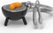 Metalmorphose sleutelhanger BBQ met tang