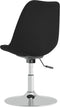 vidaXL - Eetkamerstoelen - 4 - st - draaibaar - stof - zwart