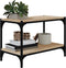 vidaXL - Tv-meubel - 60x33x41 - cm - bewerkt - hout - en - staal - sonoma - eikenkleurig