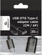 Gembird A-OTG-CMAF2-01 - USB 2.0 OTG Type-C naar Type-A adapter - 0.2 m - Zwart