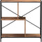 Boekenkast wandkast Stoer - sidetable - industrieel - metaal hout - 80 cm hoog