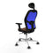 Piqueras y Crespo 2D086G1 - Bureaustoel - Verstelbare hoogte met armleuning - Blauw Donkerbruin