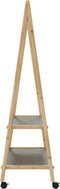 vidaXL - Kledingrek - met - schappen - en - wielen - 96x45,5x155,5 - cm - bamboe