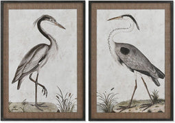 Schilderij Home ESPRIT Vogel Orientaals 70 x 4 x 100 cm (2 Stuks)