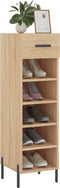 vidaXL - Schoenenkast - 30x35x105 - cm - bewerkt - hout - sonoma - eikenkleurig
