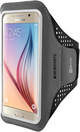 Mobiparts Comfort Fit Sport Armband - Galaxy S5/S6 - Lichtgewicht ademend materiaal - Zwart