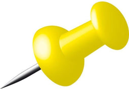 Pushpins Alco doosje a 40 stuks geel