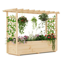 Coast Verhoogde Plantenbak - Massief Hout - 148 x 50 x 103 cm - Bruin