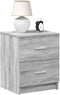vidaXL - Nachtkastje - met - 2 - lades - 40x36x50 - cm - grijs - sonoma - eikenkleurig