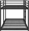 vidaXL - Stapelbed - zonder - matras - 100x200 - cm - staal - zwart