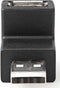 Nedis USB-A Adapter - USB 2.0 - USB-A Male - USB-A Female - 480 Mbps - Rond - Vernikkeld - PVC - Zwart - Doos