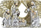 Kerstversiering DKD Home Decor Hars (27,5 x 7 x 10,5 cm) (2 Stuks)