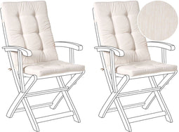 MAUI PREMIUM - Tuinkussen set 2 stuks - Lichtbeige - Polyester