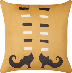 COVASNA - Sierkussen set van 2 - Oranje - 45 x 45 cm - Fluweel