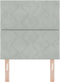 vidaXL - Hoofdbord - Diamant - Blokken - Ontwerp - Licht - Grijs - 80 - cm - Velvet