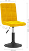 vidaXL - Eetkamerstoelen - draaibaar - 2 - st - fluweel - mosterdgeel