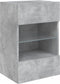 vidaXL - Tv-wandmeubel - met - LED-verlichting - 40x30x60,5 - cm - betongrijs
