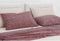 Zohome Kussensloop Lino - Kussenhoes van 40x80 cm - 1 stuk - 100% Katoen - Rood