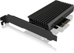 ICY BOX IB-PCI214M2-HSL - PCIe Kaart - 1x M.2 PCIe (NVMe) SSD tot 32 Gbit/s - Blauw LED verlichting
