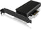 ICY BOX IB-PCI214M2-HSL - PCIe Kaart - 1x M.2 PCIe (NVMe) SSD tot 32 Gbit/s - Blauw LED verlichting