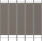vidaXL - Kamerscherm - met - 5 - panelen - 300x200 - cm - stof - antracietkleurig