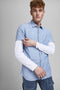 JACK&JONES JORABEL - Heren Overhemd Korte Mouwen - Borstzak - M