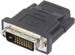 Renkforce RF-4212228 - HDMI / DVI Adapter - 1x HDMI-bus - 1x DVI-stekker 24+1-polig - Zwart