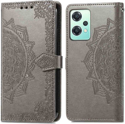 iMoshion Hoesje Geschikt voor OnePlus Nord CE 2 Lite 5G Hoesje Met Pasjeshouder - iMoshion Mandala Bookcase - Grijs