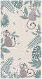 Nattiot - Monkey Paradise Grey Medium Vloerkleed/Tapijt Voor Kinderkamer - Afmetingen 120 x 170 cm