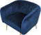 LACONIA - Fauteuil - Blauw - Fluweel