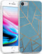 iMoshion Hoesje Geschikt voor iPhone SE (2022) / SE (2020) / 8 / 7 Hoesje Siliconen - iMoshion Design hoesje - Blauw / Meerkleurig / Goud / Blue Graphic