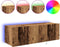 vidaXL - TV - Wandkast - met - LED - Verlichting - Oud - Hout - 100x35x31 - cm