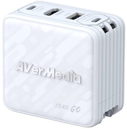 AVerMedia GC313 - Oplader - 2x USB type-C Power Delivery 3.0 - Wit