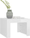 vidaXL - Salontafel - 50x50x35 - cm - bewerkt - hout - hoogglans - wit