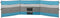 vidaXL - Windscherm - camping - waterdicht - 508x130 - cm - blauw