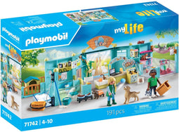 PLAYMOBIL My Life - Dierenhotel 71742 - 5-sterrenzorg voor honden katten en papegaaien