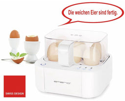 Emerio Smart Eierkoker EB-115560 - 6 eieren - Drie gaarstanden met spraakuitvoer - Wit