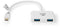 Nedis CCBW65960WT02 - USB-C 3.0-adapter - 2x USB-A poorten - Wit