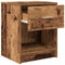 vidaXL - Nachtkastje - met - lade - 40x34x50 - cm - oud - houtkleurig