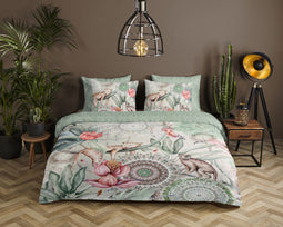 HIP Wayan - Dekbedovertrek Lits-jumeaux - Tropische print en mandala's - Multi